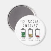 Mijn sociale batterij magneet (Voorkant / Achterkant)
