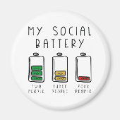 Mijn sociale batterij magneet (Voorkant)