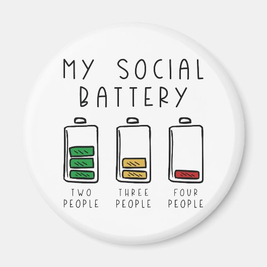 Mijn sociale batterij magneet (Voorkant)