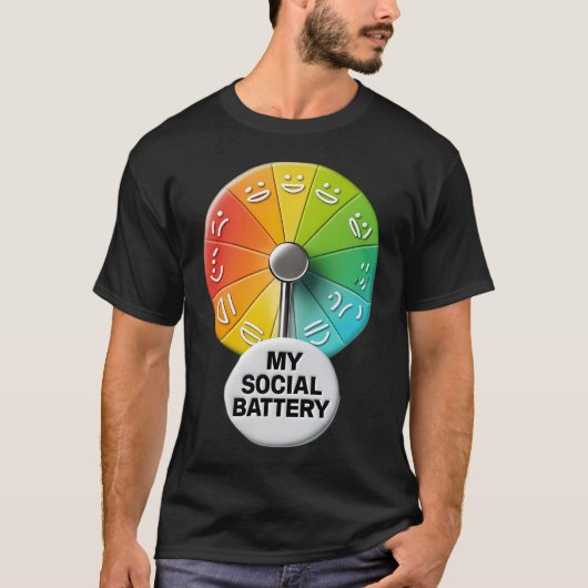 Mijn sociale batterij t-shirt (Voorkant)
