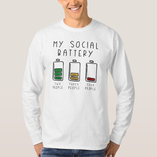 Mijn sociale batterij t-shirt (Voorkant)