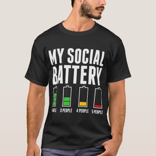 Mijn sociale batterij t-shirt (Voorkant)