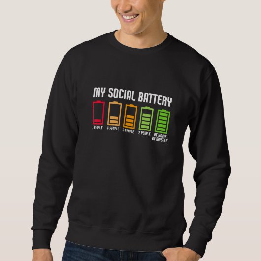 Mijn sociale batterij trui (Voorkant)