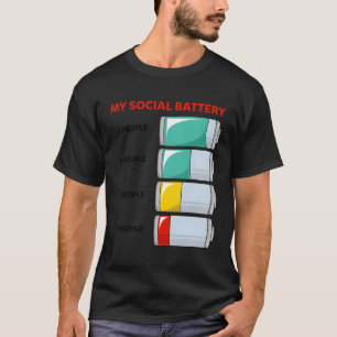 Mijn sociale batterij voor introverte mensen asoci t-shirt