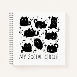 Mijn Sociale Cirkel Mooie Kat Notitieboek