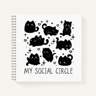 Mijn Sociale Cirkel Mooie Kat Notitieboek