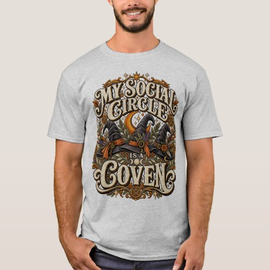 Mijn sociale kring is een coven T-shirt (Voorkant)
