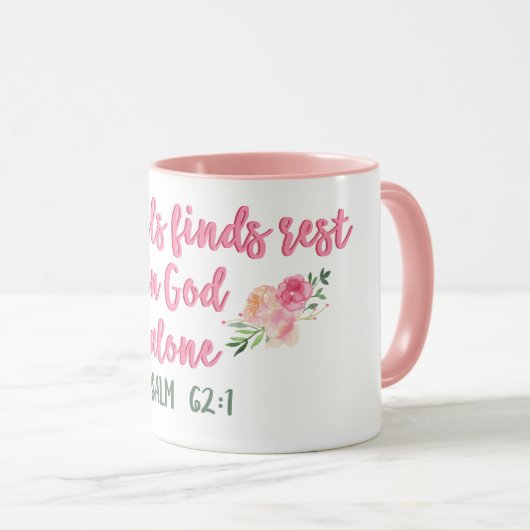 Mijn soep vindt rust in God alleen // Bijbelversie Mok (Voorkant rechts)
