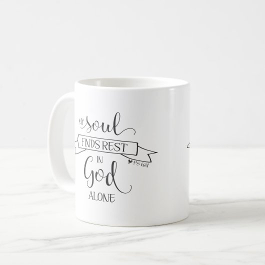 Mijn soep vindt rust - PS 62:1 Koffiemok (Voorkant links)