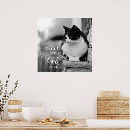 Mijn soep vindt rust - PS 62:1 Poster (Keuken)