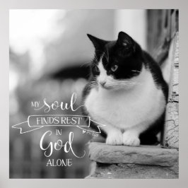 Mijn soep vindt rust - PS 62:1 Poster