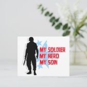 Mijn Soldaat, Mijn Hero, mijn zoon Briefkaart (Staand voorkant)