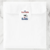 Mijn soldaat Mijn vader Hellacopter Ronde Sticker (Tas)