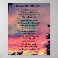 MIJN SON IS BOVEN HET VEIL POEM-POSTER