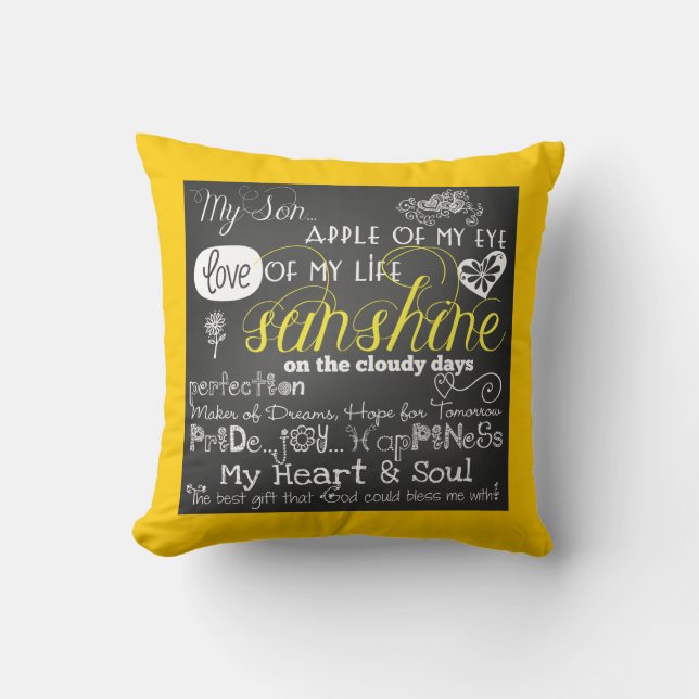 Mijn Son Love and Inspiration Pillow Kussen (Voorkant)
