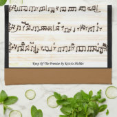 Mijn Song's Sheet Muziek op keukenhanddoek (Gevouwen)