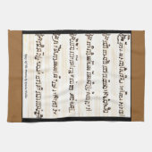 Mijn Song's Sheet Muziek op keukenhanddoek (Horizontaal)