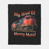 Mijn soort autolocomotief met zware metalen diesel fleece deken (Voorkant)