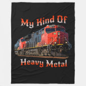 Mijn soort autolocomotief met zware metalen diesel fleece deken (Voorkant)