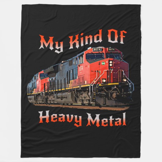 Mijn soort autolocomotief met zware metalen diesel fleece deken (Voorkant)