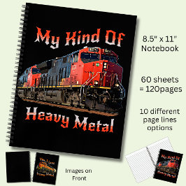Mijn soort autolocomotief met zware metalen diesel notitieboek