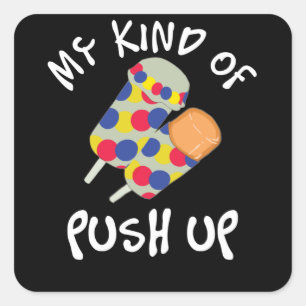 Mijn soort druk op de Pop Ice Cram Vierkante Sticker