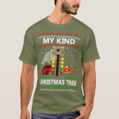 Mijn soort kerstbomen slepen kerstmis mee met kers t-shirt (Voorkant)