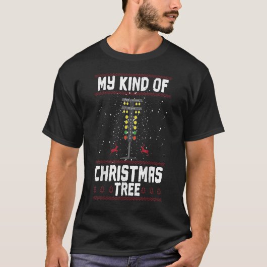 Mijn soort kerstboom sleept met grappige kerstmis  t-shirt (Voorkant)