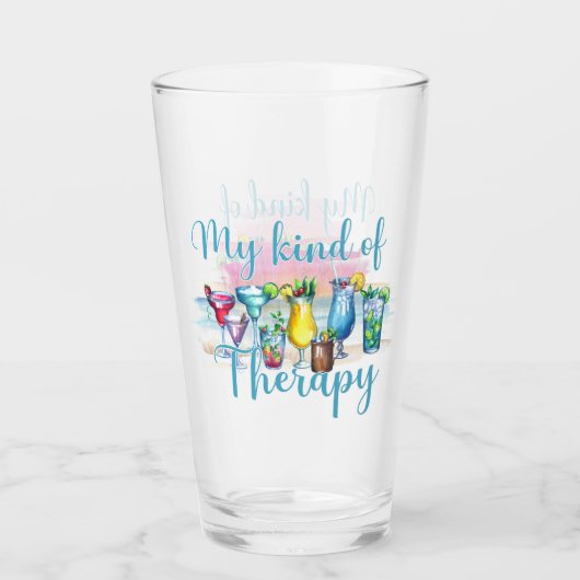 Mijn soort therapie glas (Voorkant)