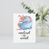 Mijn soort van 'Weird Blue Unicorn' Briefkaart (Staand voorkant)