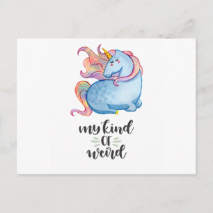 Mijn soort van 'Weird Blue Unicorn' Briefkaart