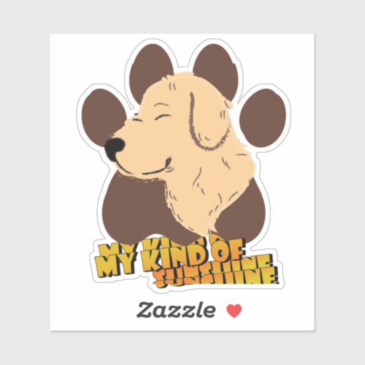 Mijn soort zonneschijn Custom-Cut Vinyl Sticker (Vel)