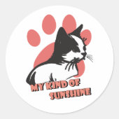 Mijn soort zonnetje ronde sticker (Voorkant)