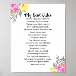 Mijn Soul Sister Poem Poster