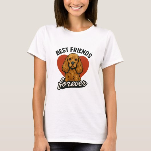 Mijn Spaniel, Mijn Beste Vriend – T-Shirt voor Hon (Voorkant)