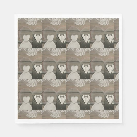 Mijn speciale bruiloft Day Paper Napkins Servetten (Voorkant)