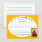 MIJN SPECIALE GEHEUGEN VAN U Foto Share Memory Car Briefkaart (Voorkant / Achterkant)