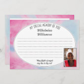 MIJN SPECIALE GEHEUGEN VAN U Fotocondoleerkaart Kaart (Voorkant / Achterkant)