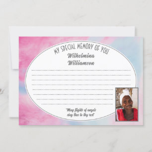 MIJN SPECIALE GEHEUGEN VAN U Fotocondoleerkaart Kaart