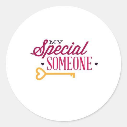 Mijn speciale iemand ronde sticker (Voorkant)
