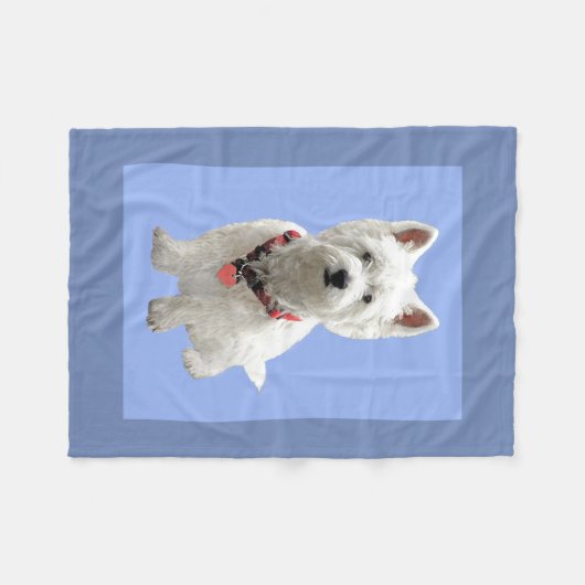 MIJN SPECIALE WESTIE FLEECE DEKEN (Voorkant (Horizontaal))