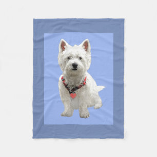 MIJN SPECIALE WESTIE FLEECE DEKEN