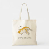 "Mijn specialiteit is dutten" Napping Shiba Inu Ho Tote Bag (Achterkant)