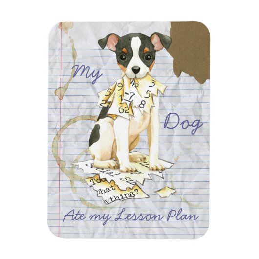 Mijn Speelgoed Fox Terrier Ate mijn Lesson Plan Magneet (Verticaal)