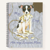 Mijn Speelgoed Fox Terrier Ate mijn Lesson Plan Notitieboek (Voorkant)