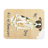 Mijn Speelgoed Fox Terrier Ate mijn thuiswerk Magneet (Horizontaal)