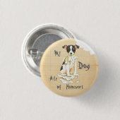 Mijn Speelgoed Fox Terrier Ate mijn thuiswerk Ronde Button 3,2 Cm (Voorkant /achterkant)