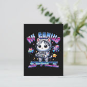 MIJN SPEELRUIMTE - KAWAII SPACE CAT BRIEFKAART (Staand voorkant)