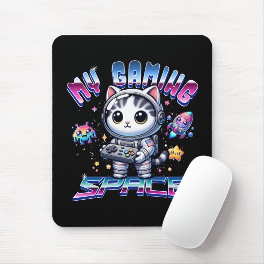 MIJN SPEELRUIMTE - KAWAII SPACE CAT MUISMAT (Met muis)