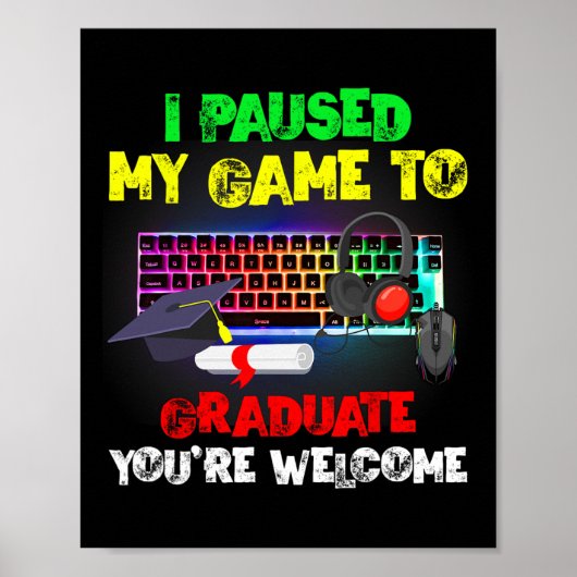 Mijn spel gepauzeerd om Afstuderen 2023 video G te Poster (Voorkant)